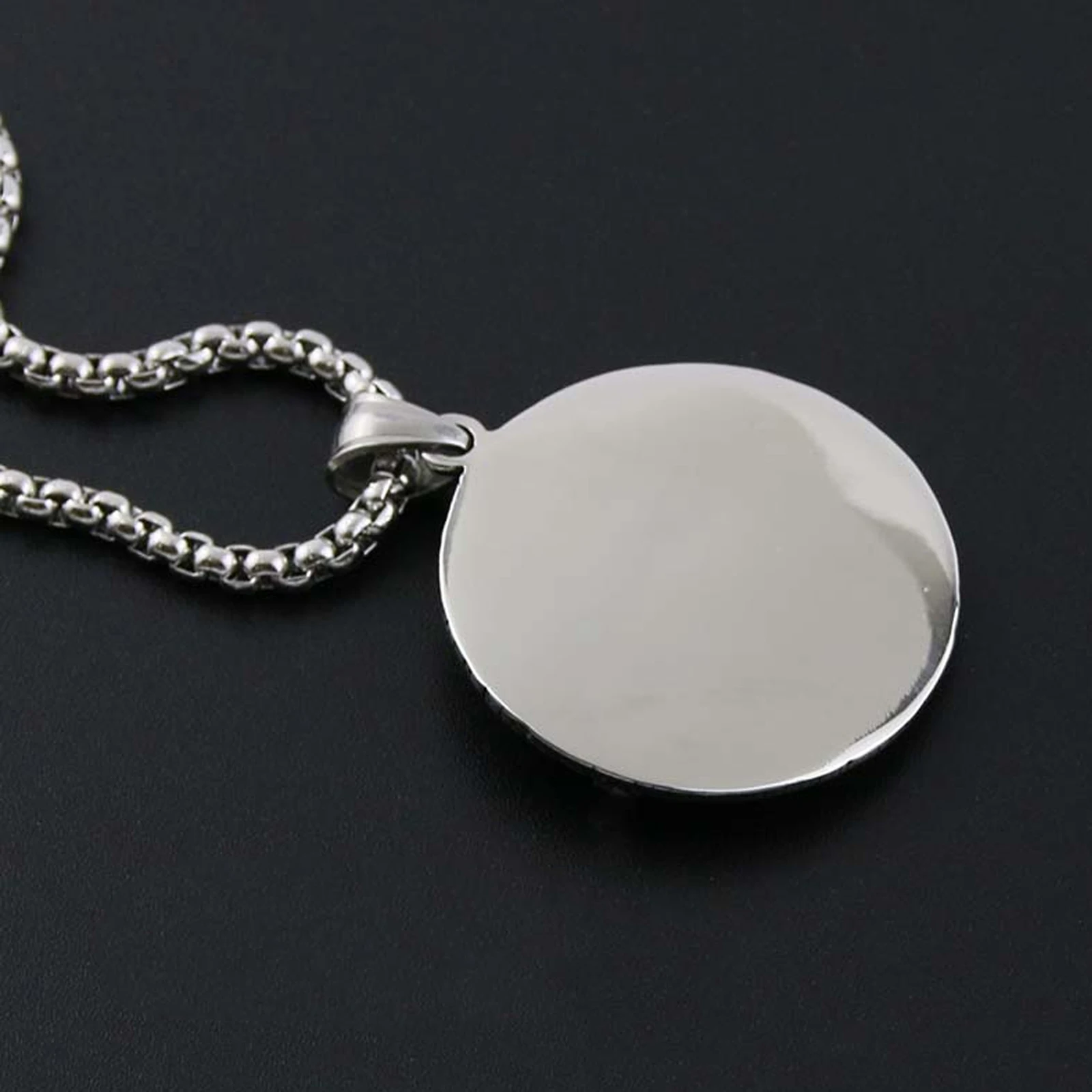 Viking Warrior Necklace Stainless Steel Men Chain Punk Rock Hip Hop Rap for Biker Rider Male Jewelry Gift