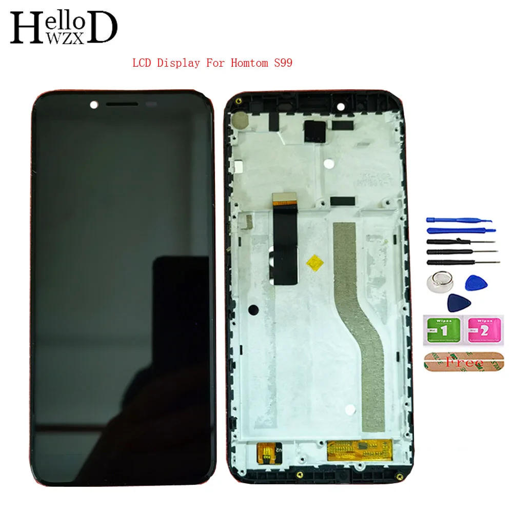 

5.5'' Mobile LCD Display For Homtom S99 LCD Display Touch Screen Digitizer Assembly Original Touch Digitizer Sensor Tools Frame