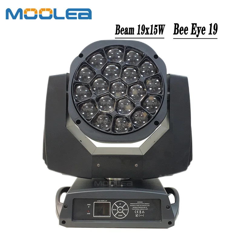 Clay Paky 19x15W ojos de abeja grandes cabeza móvil RGBW 4 en 1 LED haz de lavado Zoom alta potencia brillante estroboscópico foco de escenario para DJ Disco