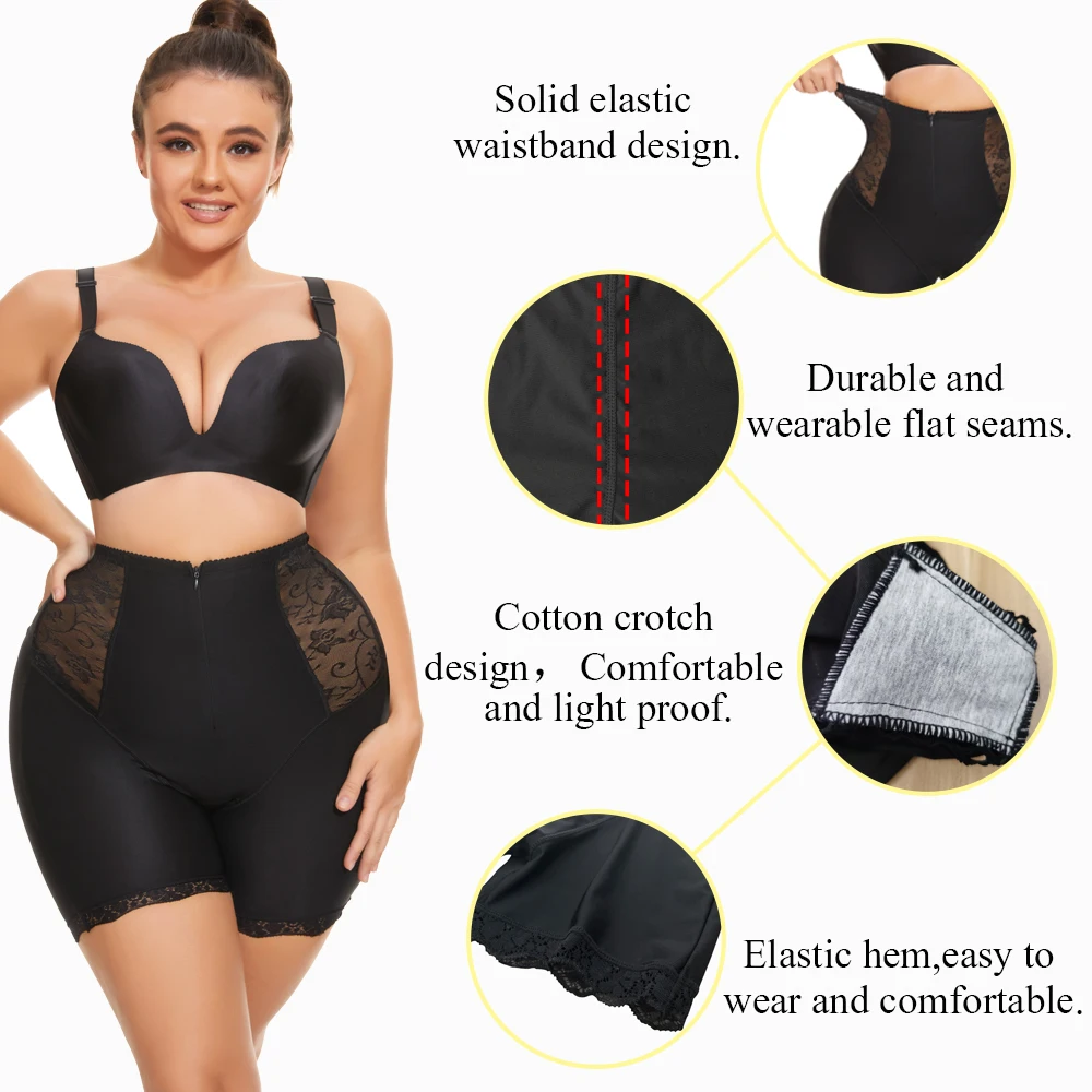 NINGMI Shapewear Shorts Mid- Waist Belly Control Body Shapewear Body Shaper Tummy Control Panties with Zipe