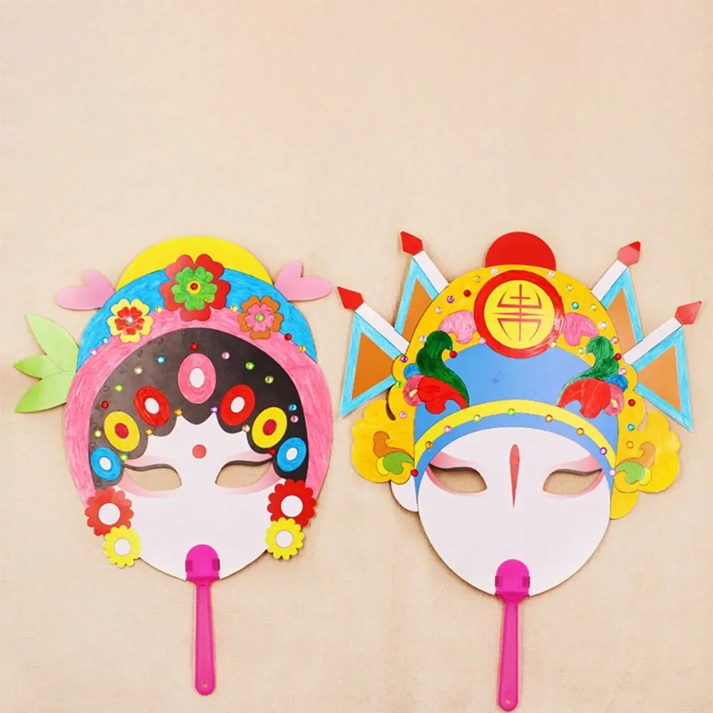 Beijing Opera Mask Paper Beijing Opera Mask Chinese Style Handmade Handmade Diy Material Package Paper Diy Material Package