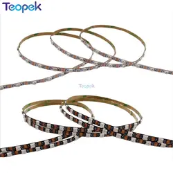 Narrow Width Individually Addressable RGB Pixel LED Strip - 60 LEDs/m, IP20, 5V - 5m (4mm Black PCB)