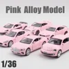 1/36 Miniature Pink Series Alloy Diecast Car Model Toys Simulation Automobile Children's Girl Boy Toys Kids Gifts 1
