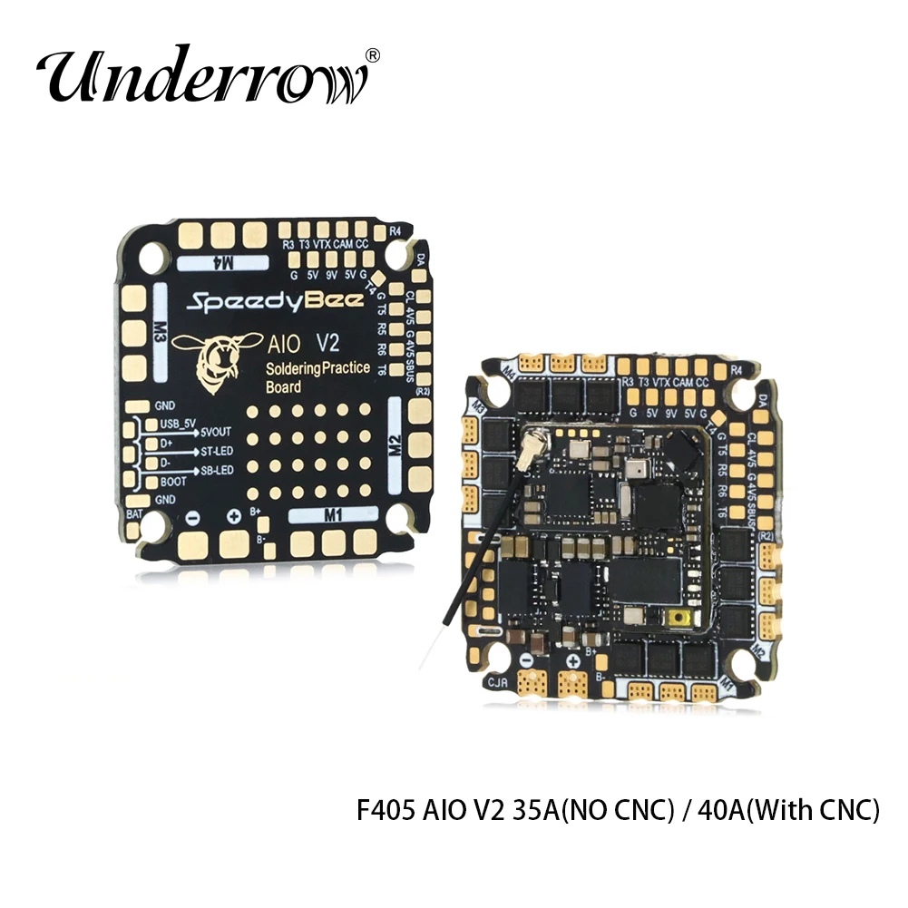 SpeedyBee F405 AIO V2 35A without CNC / 40A with CNC 25.5x25.5 3-6S Flight Control and ESC Integrated for Aircraft thumbnail 2