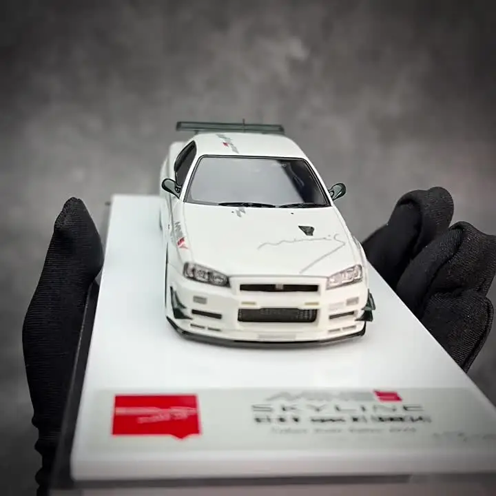 ミニカー WIT'S 1/43 SKYLINE GT-R V Spec R34 Make Up 1/43 Nissan Mine's GTR R34 V-spec N1 Resin Alloy Toy