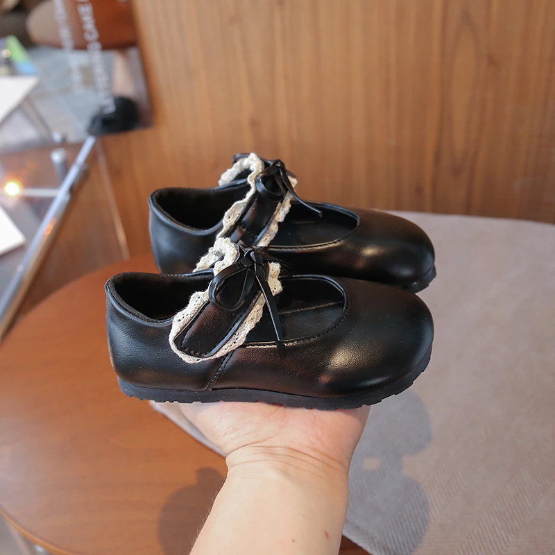 Leather Kids Ballet Flats Shoes for Girls
