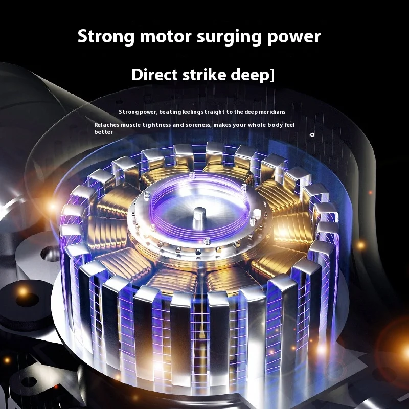 Double-headed Electric Sport Massage Gun Deep Tissue Percussion Muscle Cervical Vertebra Massager Vibration Relaxing Fascia Gun