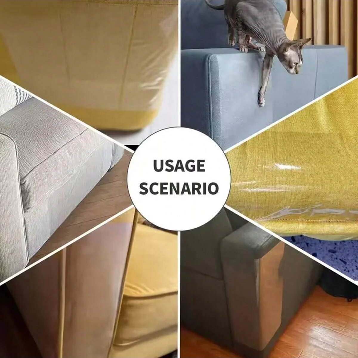 1pc-Anti cat scratch furniture protective cover suitable for cat self-adhesive cat scratch furniture adhesive tape