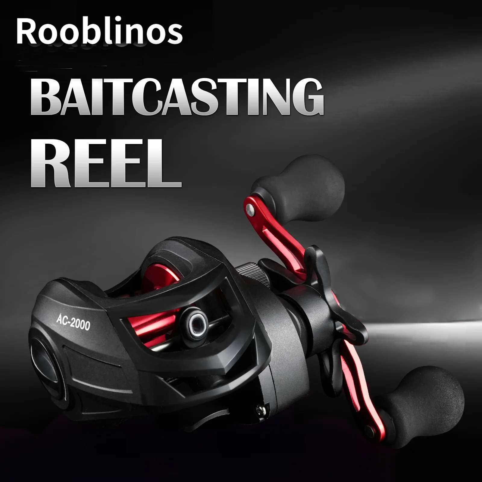 Fishing Reel ROOBLINOS AC Baitcasting Reel 7.2:1 Gear Ratio Max Drag 10kg Wheel Metal Spool Trolling Reel for Freshwater Carp Fishing