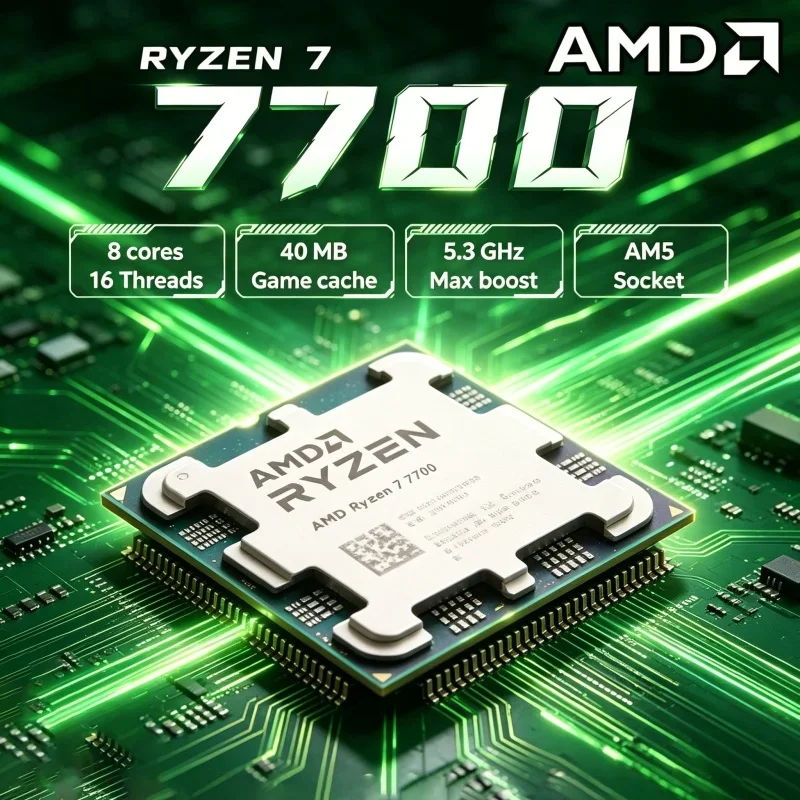 AMD R7 7700 Ryzen 7 7700 Zen4 아키텍처 5nm 8코어 16스레드 지원..