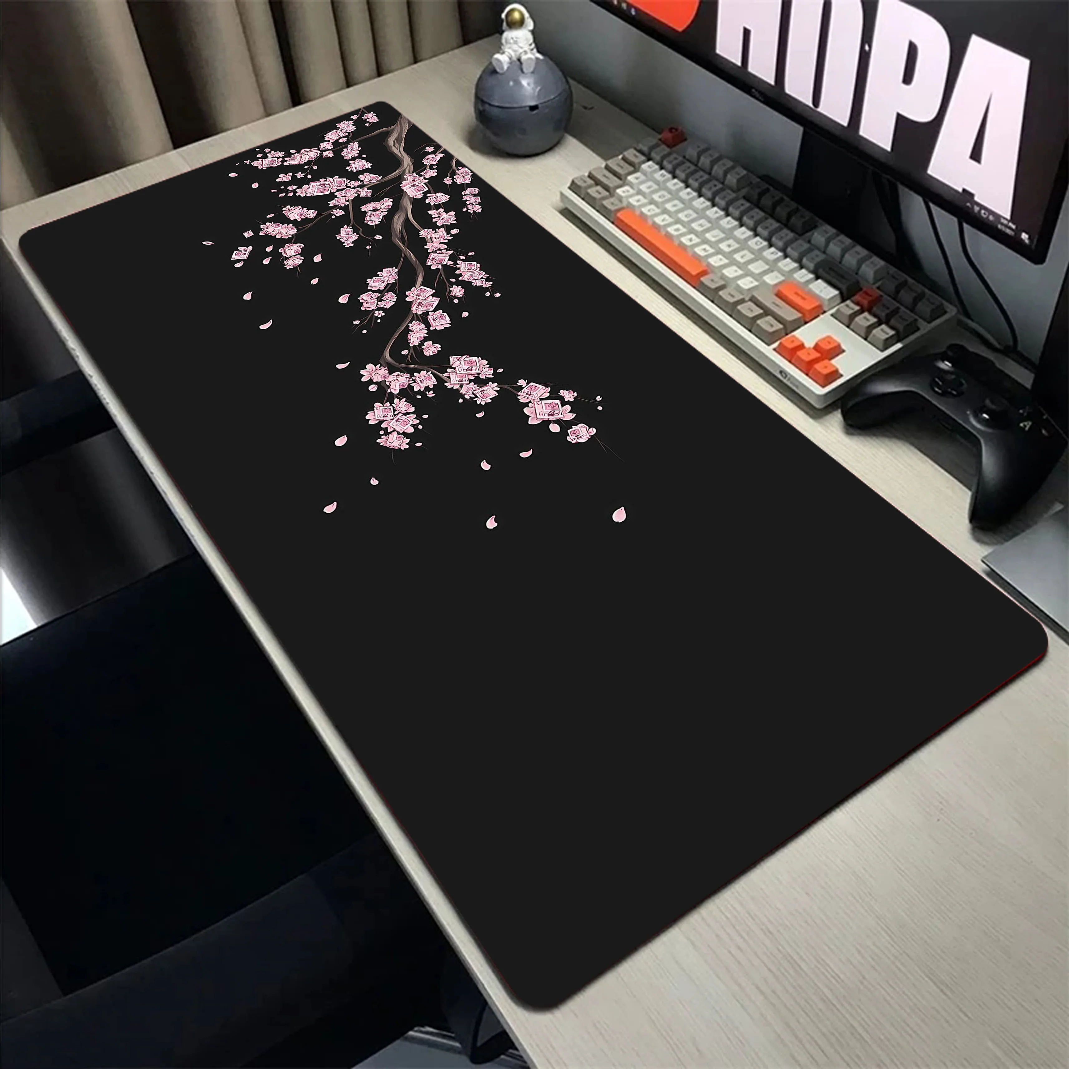 

Japanese Sakura Individuality Gaming Mousepad Pc 90x40cm XXL Mouse Pad Mousemat Non-slip Rubber Pads Big Desk Mat Keyboard Pads