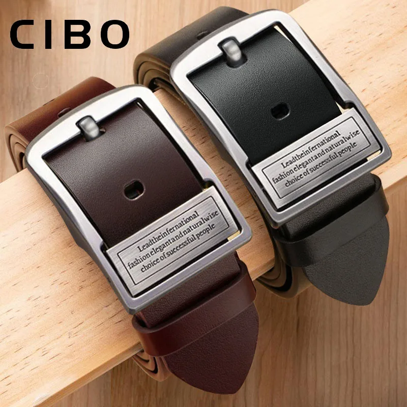 

CIBO Men`s Fashion Automatic Buckle Leather luxury Designer Male belt Waist Strap Belts for Men ceinture homme cinturon