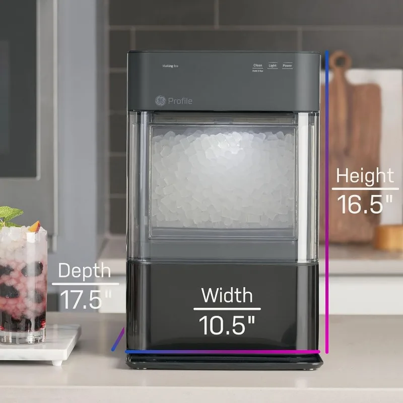Chewable Crunchable Countertop Nugget Ice Maker Scoop included 38 lbs in 24 hours Pellet Ice Machine 3