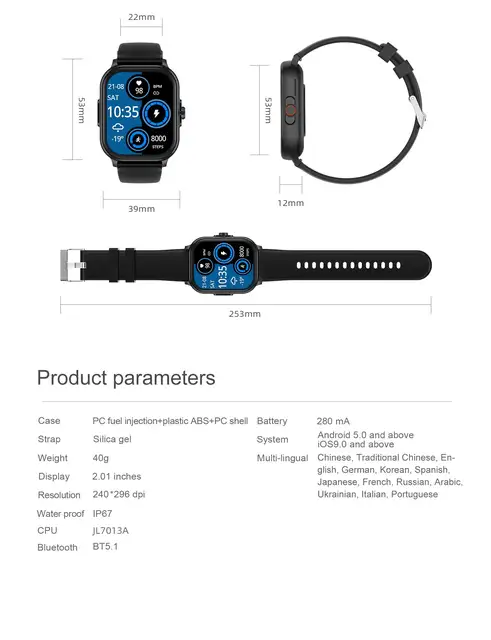 Rogbid Rowatch 6 2.01 Inch 2023 Smart Watch Men Full Touch Fitness Tracker  Waterproof ECG Smartwatch Women for Xiaomi Android - AliExpress