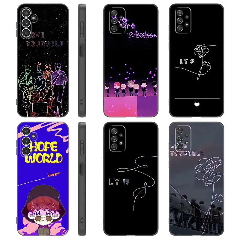 Чехол для телефона Rap RM JIMIN JIN SUGA J HOPE для Samsung A13 A22 A24 A32 4G A25 A34 A35 A52S A53 A54 A55 A73 5G A12 A14 A15 A23 A31