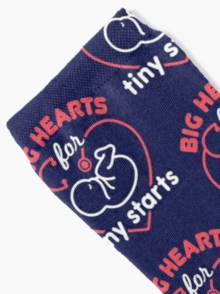 Neonatal NICU Nurse Big Hearts for Tiny Starts Socks Compression Socks Men