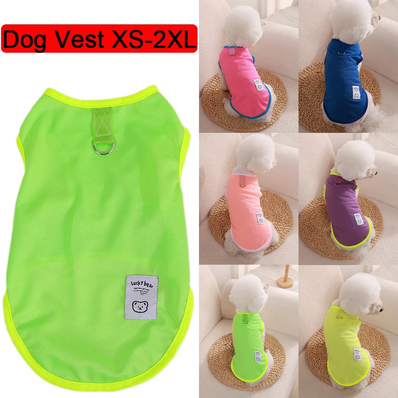 

Summer Breathable Dog Vest Pet Clothes for Small Medium Dogs Puppy Cat Vest T-shirt Teddy Thin Shirts Outdoor Pet Dog Clothing