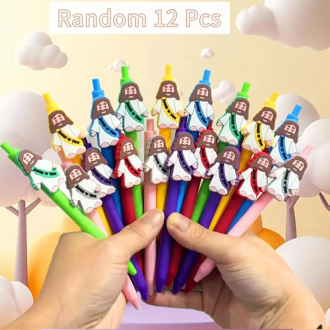 Set of 6/12/18 Fun Faith-Inspired Pens – Cute Design, Perfect for Party Gifts, Classroom Rewards, and Office Supplies