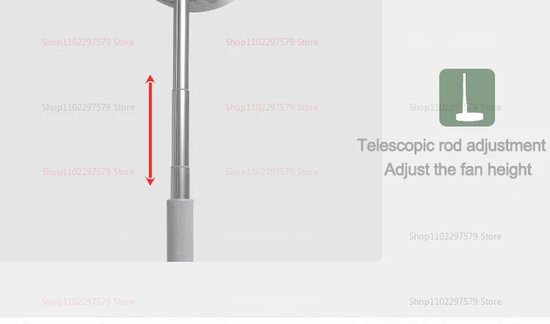 Description Picture 4 of itemPortable Folding Telescopic Desktop Fan USB Rechargeable Multifunctional Outdoor Indoor Floor Cooler for Home Office Camping