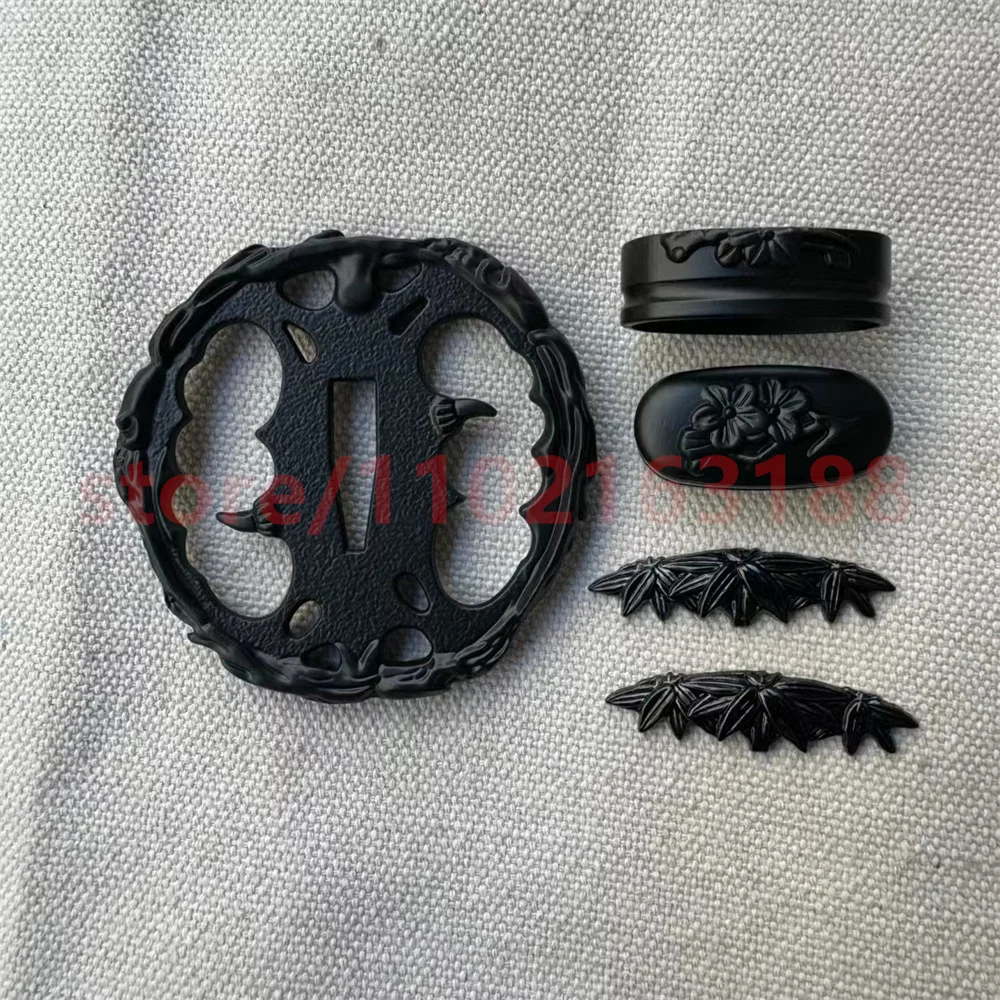 High Quality Tsuba Handguard Guard Fuchi Kashira Menuki Alloy Material For Japanese Japan Samurai Katana Sword Fittings Parts 4