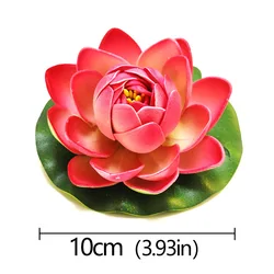 Elegant Floating Artificial Lotus Flowers - Decorative Water Lilies (Red)
