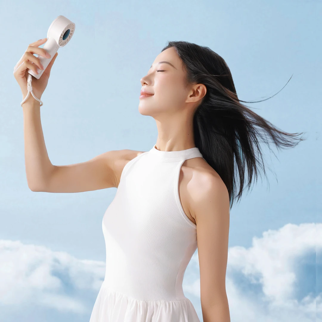 Sothing Mini Handheld Fan 3600mAh USB Rechargeable 100 Speeds Ultra-Quiet Portable Cooling Fan for Outdoor Office Dorm