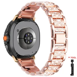 Luxury Diamond Metal Bracelet for Women - Elegant Replacement Strap for Smart Watches (Rose Gold)