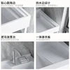 Small apartment laundry cabinet balcony integrated basin laundry pool with rubbing plate drum washing machine cabinet 4