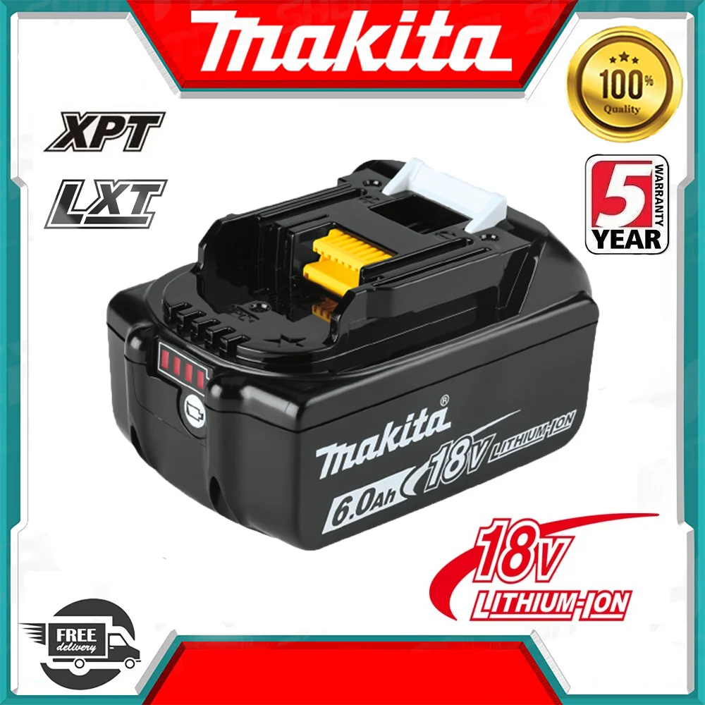 

18V 5.0Ah Makita Original With LED lithium ion replacement LXT BL1860B BL1860 BL1850 Makita rechargeable power tool battery 5000