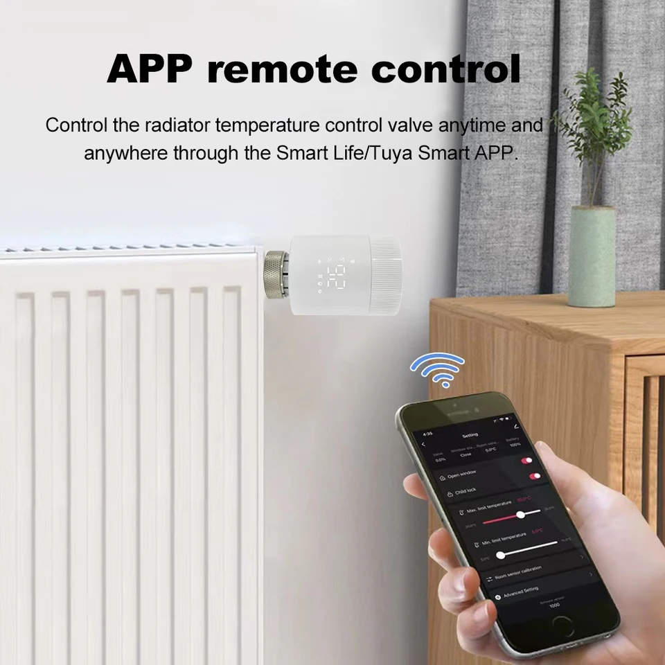 Wifi Valvulas Inteligentes Para Radiadores Termostato Inalambrico