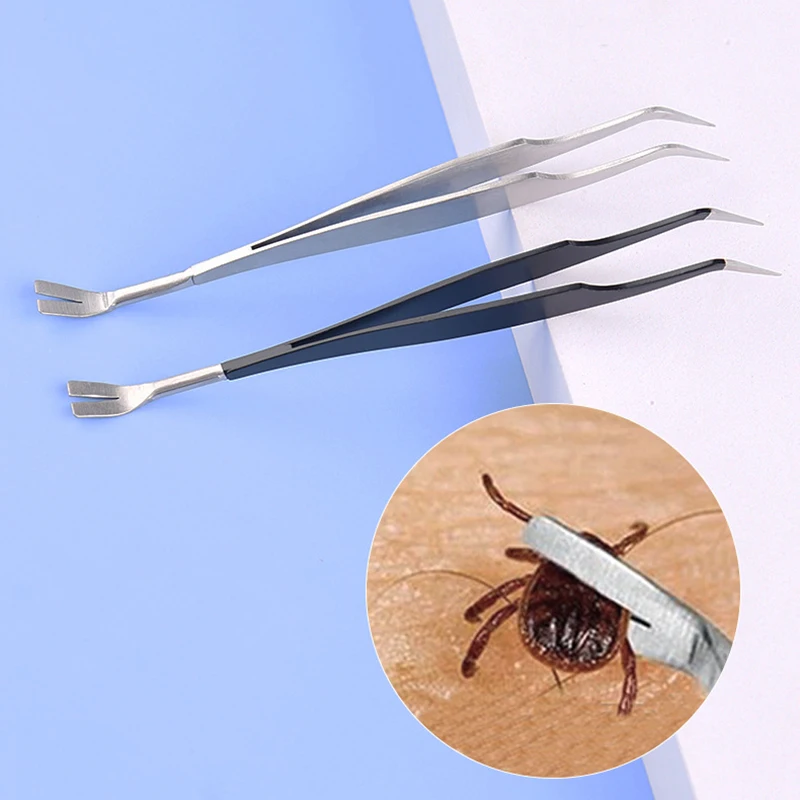

2 In 1 Tick Remover Tool Stainless Steel Tick Remover Tweezers Stainless Steel Tick Remover Kit With Storage Case Suitable For