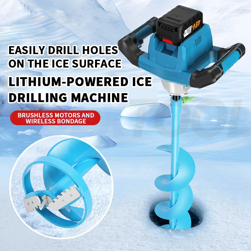 Electric Wireless Drilling Machine Multifunctional Adjustable Speed Drilling Machine For Grassland/Soil/Hard Soil/Clay/Gravel