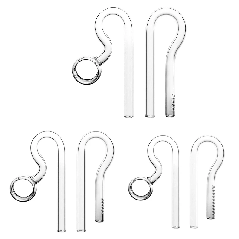 Glass Pipe Spin Outflow and Inflow 10mm 13mm 17mm for Aquarium Planted for