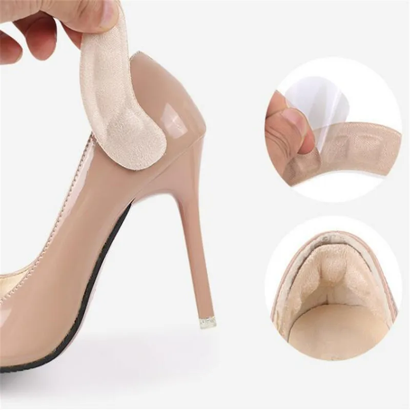 Shoe Insoles Silicone Pads for Women's Shoes Non-slip Inserts Self-adhesive Forefoot Heel Gel Insoles
