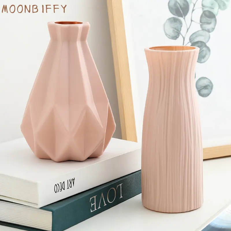 Ceramic White Vase Decoration Vase Decoration Plastic Flower Vase
