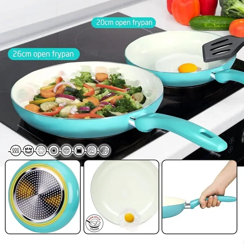 Glass Lid for Frying Pan, Fry Pan, Skillet, Pan Lid with Handle Coated in  Silicone Ring,10.5/26cm, Clear