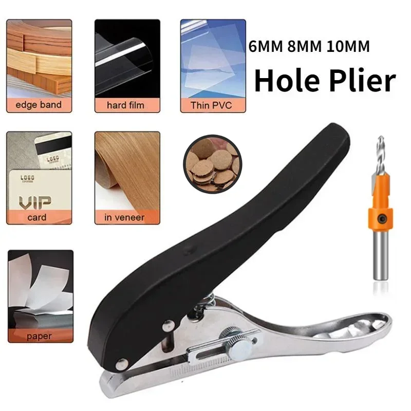 Punzonatrice Manuale A Foro Singolo Da 10 Mm – Per PVC, Carte E Film, Con Finitura Cromata