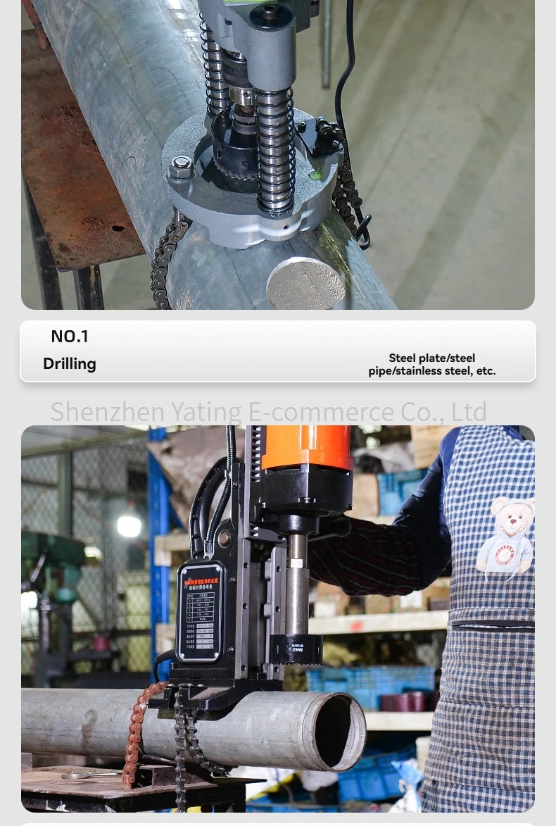 Special electric drilling machine for fire pipes, galvanized pipe drilling machi