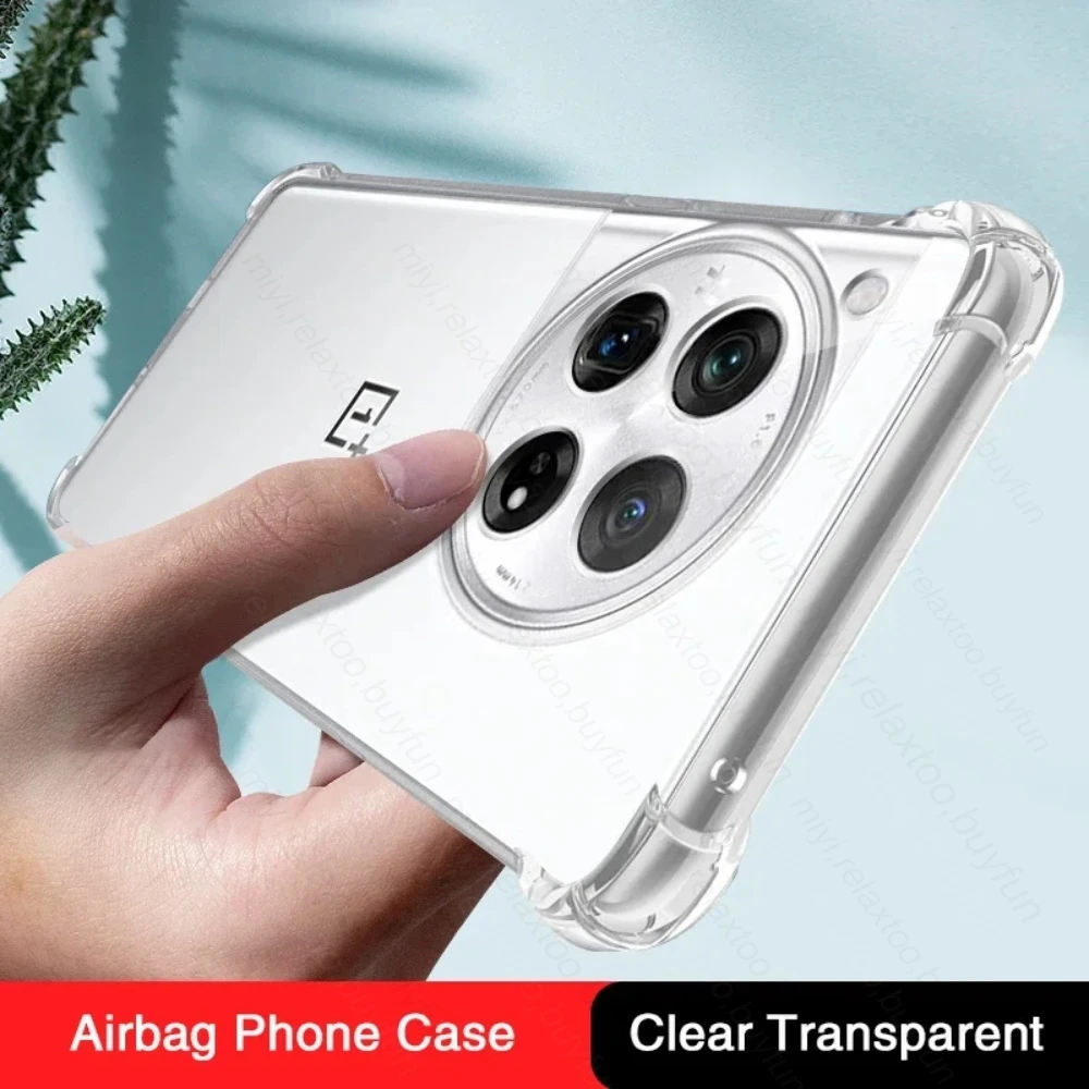 Onemore 12 5G Custodia Trasparente Airbag Antiurto Tpu Soft Cover Per Oneplus12 Oneplus 12 5G Camera Protect Fundas One Plus 12Plus12