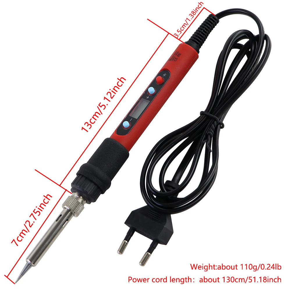 Electric Soldering Iron 80W Adjustable Temperature EU 220V / US 110V Welding Rework Station Heat Pen Tips DIY Repairing