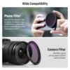 NEEWER 67mm Clip On Variable ND2-ND32 Phone Lens Filter Kit, Phone Clip with Threaded Adapter Ring/Cold Shoe/Locking Knob 6