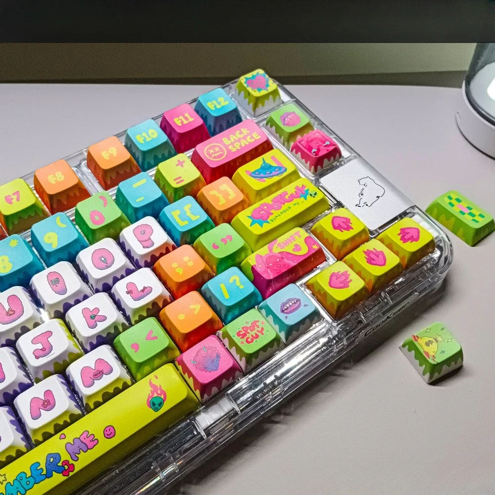 ECHOME ƼƮ Űĸ Ʈ,  귣 PBT Ŀ Ѹ Ű ĸ, ü  Űĸ,  Ű ׼