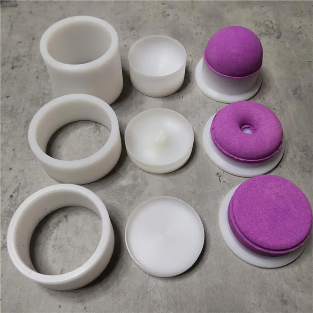 Doughnut Mold Food-grade Silicone Mold Doughnut Shaped Bath Soap Shampoo Set 3d Non-stick Press Bar for Bath Salt Balls