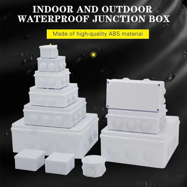 Waterproof Junction Box Abs Electrical Box Indoor Outdoor Cable