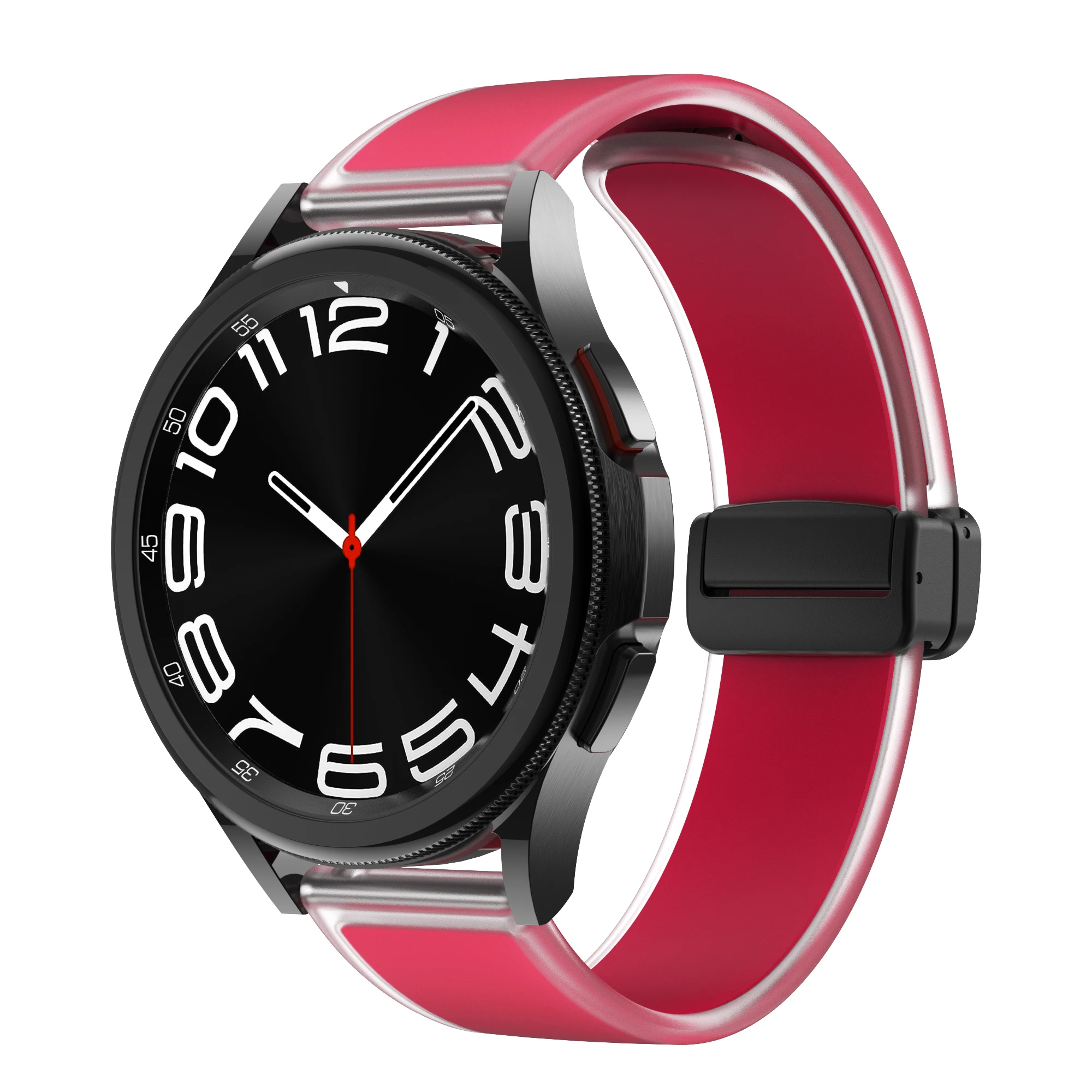 

20mm Magnetic D Buckle Silicone Band for Samsung Galaxy Watch6 40/44mm 20mmBand for Watch 6 Classic 43/47mm Watch 5 45 40/44mm