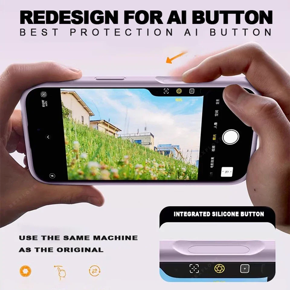 Elegant Liquid Silicone Magnetic Phone Case with MagSafe Charging Protection