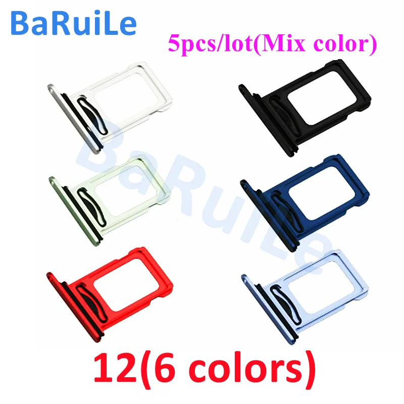 

BaRuiLe 5 шт. лоток для SIM-карты для iphone 11 12 13 Pro Max XR Держатель для двух SIM-карт Запасная часть