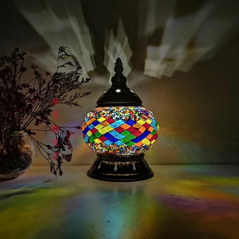 DIY Turkish Mosaic Night Light Material Package Handmade Table Lamp Lovers Child Birthday Gift Lampara De Noche Dormitorio 5