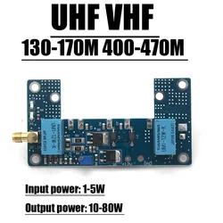 80W UHF VHF RF Power Amplifier Board Transceiver conversion Tx/Rx F/ RA30H4047M RA60H4047M Ham Radio walkie-talkie 130-170M 433M