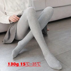 Winter Thicken Thermal High-Waist Fleece Leggings - One Size (130g-Gray)